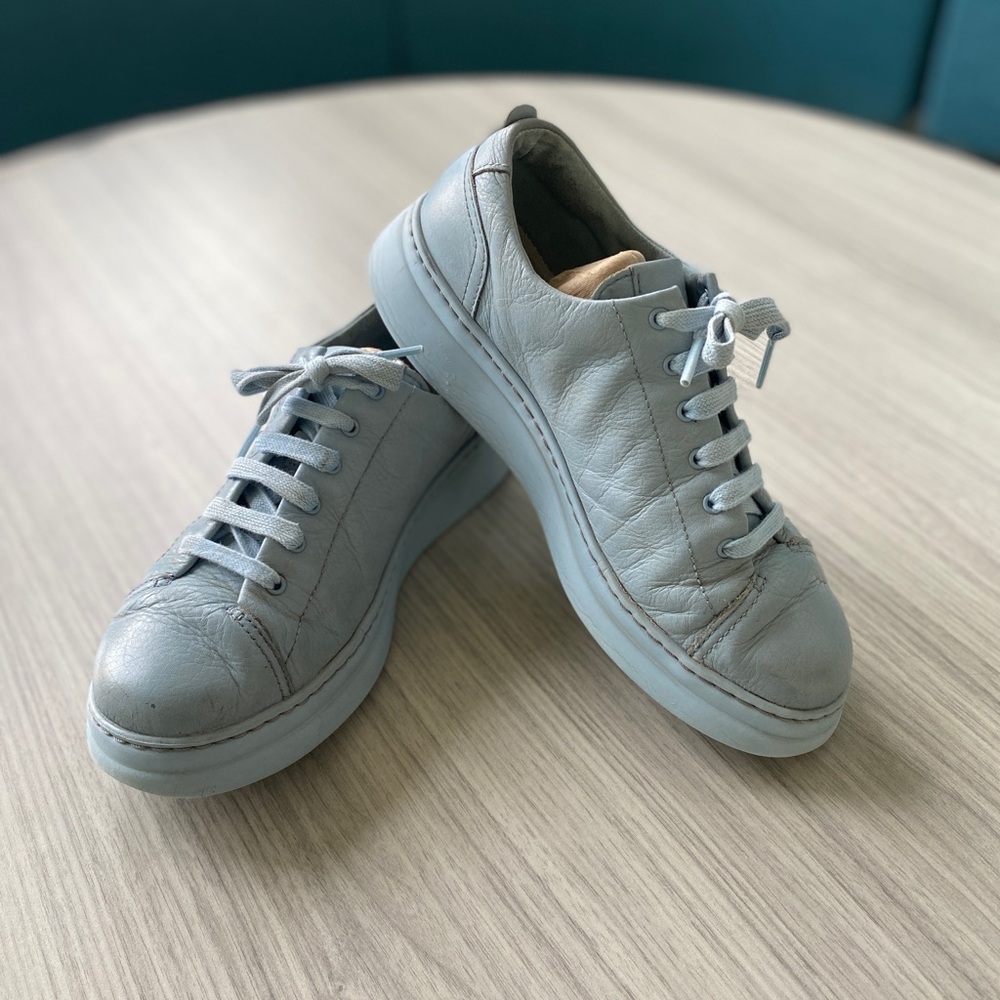 Camper Blue Leather Sneakers
